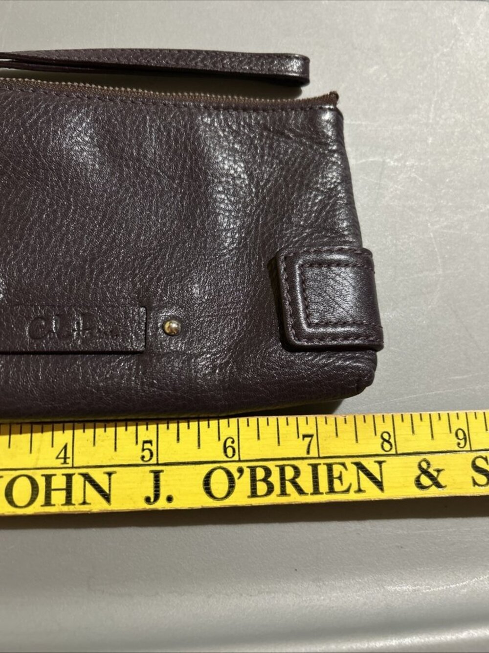 Cole Haan Purple Pebbled Leather Wristlet Clutch Mini Bag Y2K Aesthetic🔥 - Picture 11 of 11